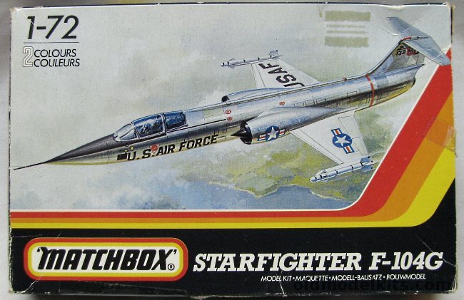 Matchbox 1/72 F-104G Starfighter - USAF 69 TFTS 58TTW or  West German JG71 Richthofen 1966, PK-28 plastic model kit